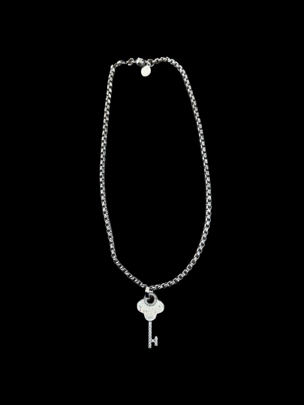 Silver Key Pendant Necklace - Women Jewelry